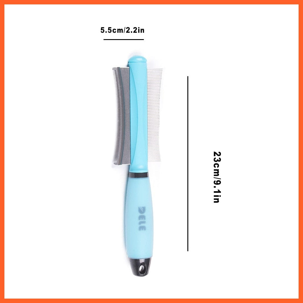 whatagift.com.au Q020BL / M / China Hair Remover Double-sided Easy Hair Deshedding Brush for Pet | Grooming Tool for Long Small Hair Dog Cat