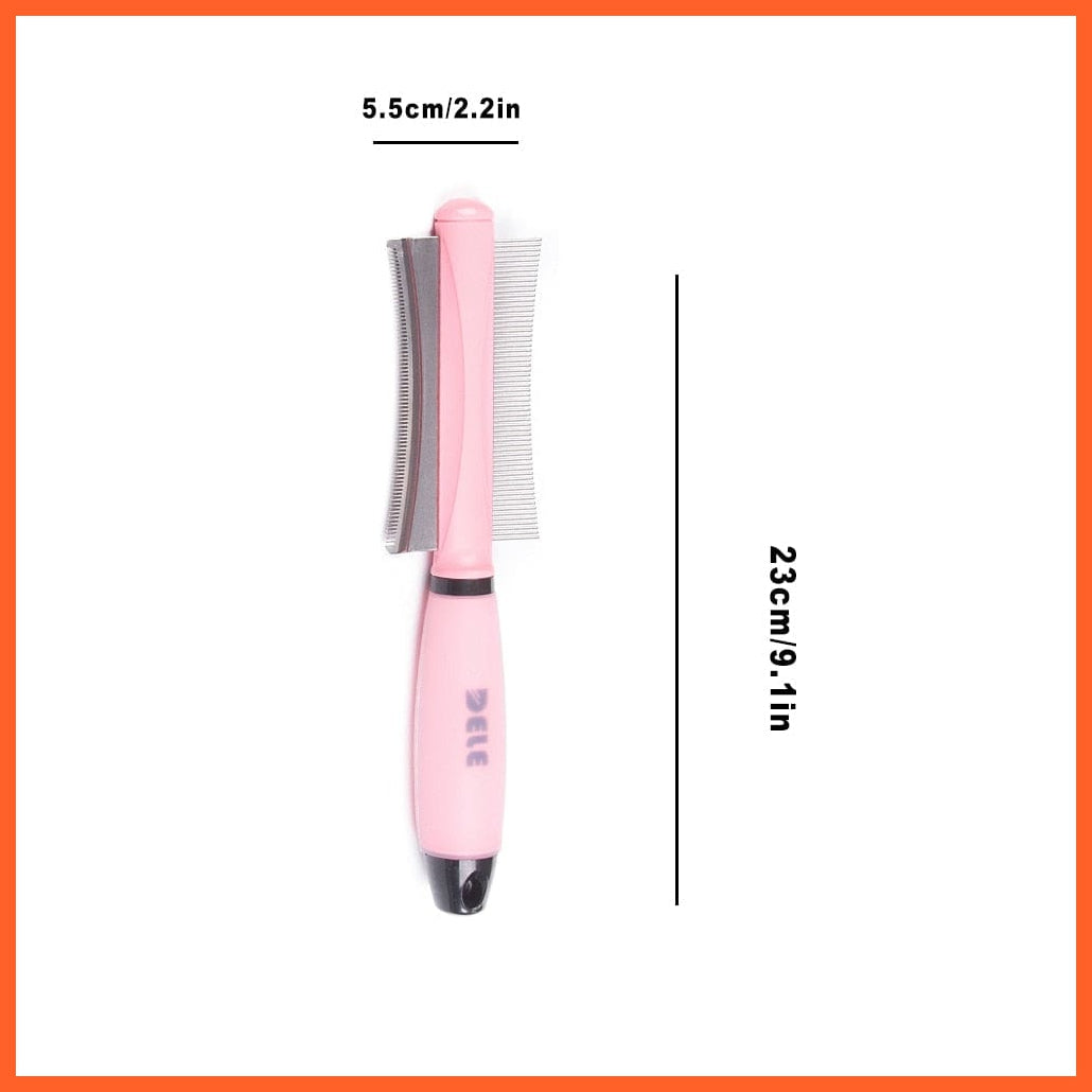 whatagift.com.au Q020PK / M / China Hair Remover Double-sided Easy Hair Deshedding Brush for Pet | Grooming Tool for Long Small Hair Dog Cat