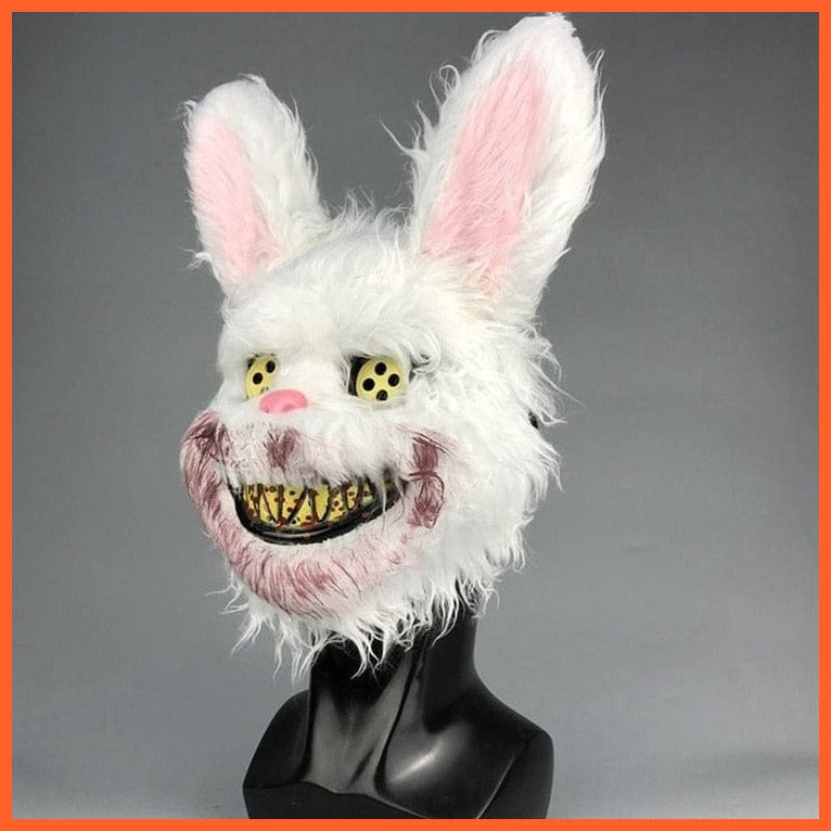 whatagift.com.au Rabbit Cosplay Halloween Party Mask | Scary Head Cover Halloween Carnival Costume Headgear