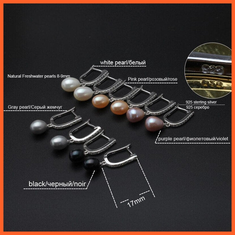 whatagift.com.au Real Natural Black Pearl Earrings For Women