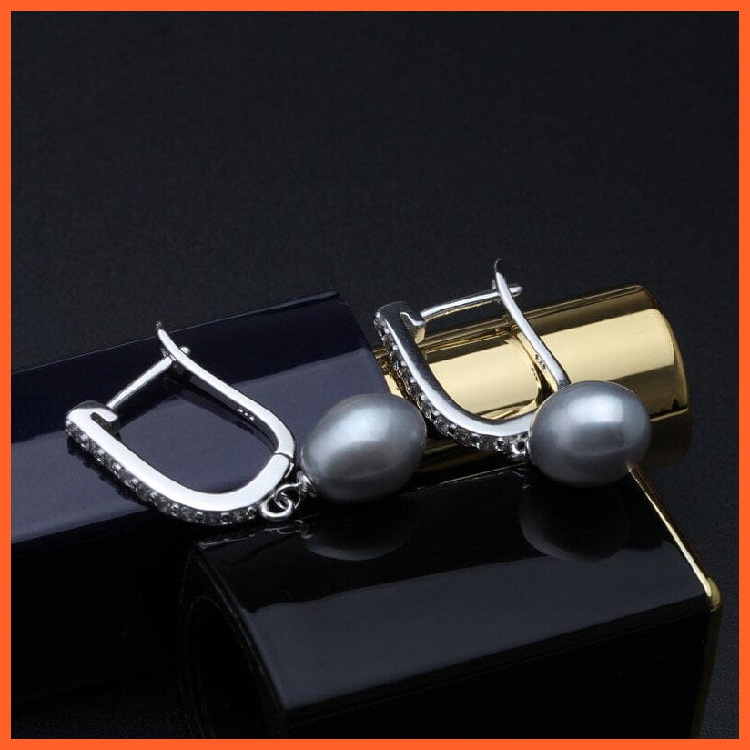 whatagift.com.au Real Natural Black Pearl Earrings For Women