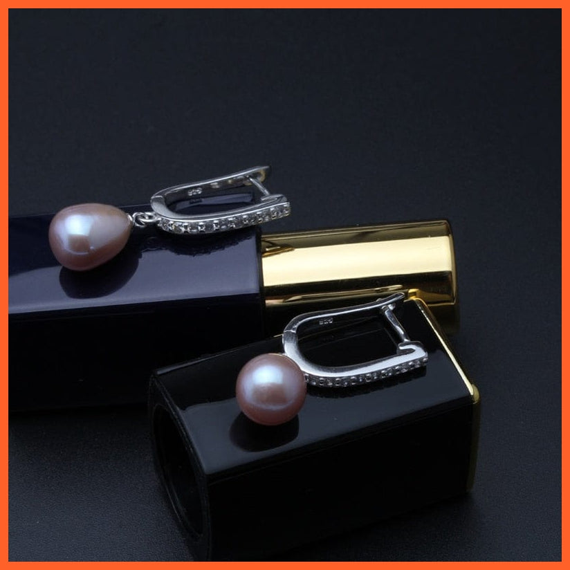 whatagift.com.au Real Natural Black Pearl Earrings For Women