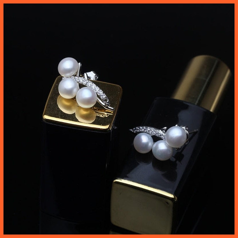 whatagift.com.au Real Natural Freshwater Pearl Earring Women