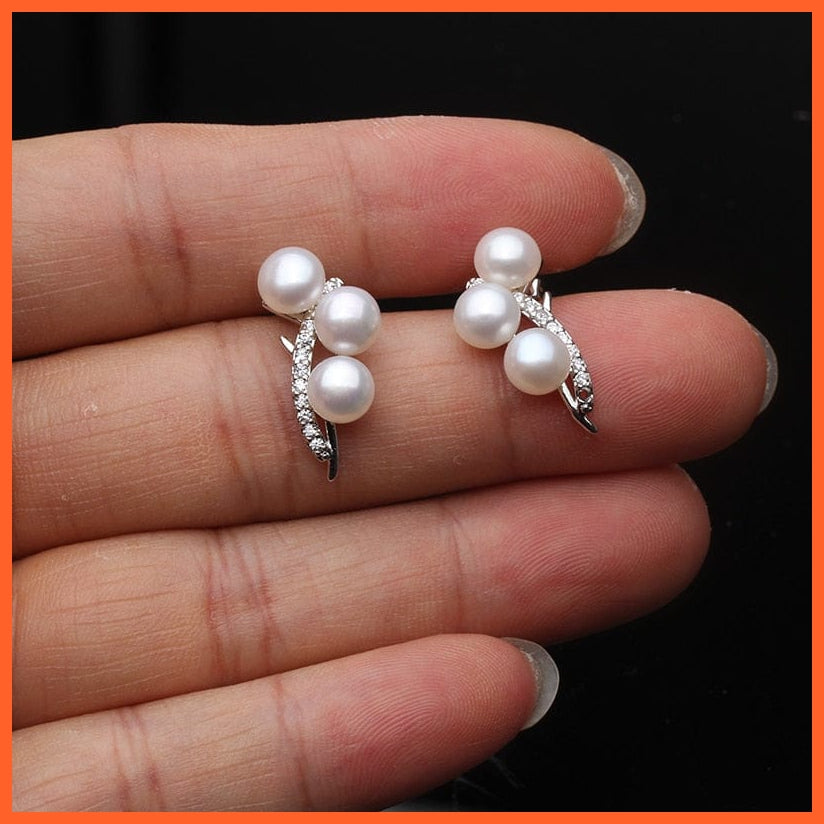 whatagift.com.au Real Natural Freshwater Pearl Earring Women
