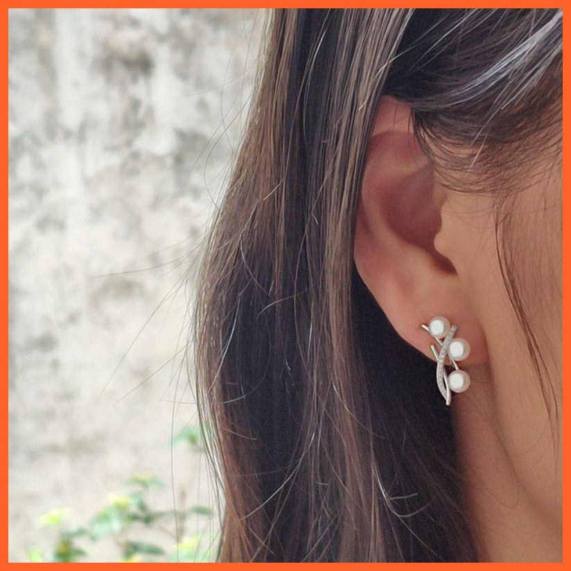 whatagift.com.au Real Natural Freshwater Pearl Earring Women