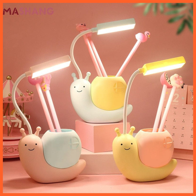 whatagift.com.au Rechargeable Bedroom Cute Desk Lamp and Pen Holder | Night Lamp For Home Decor