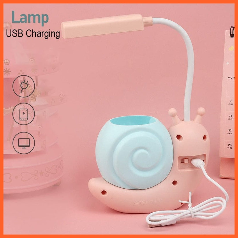 whatagift.com.au Rechargeable Bedroom Cute Desk Lamp and Pen Holder | Night Lamp For Home Decor