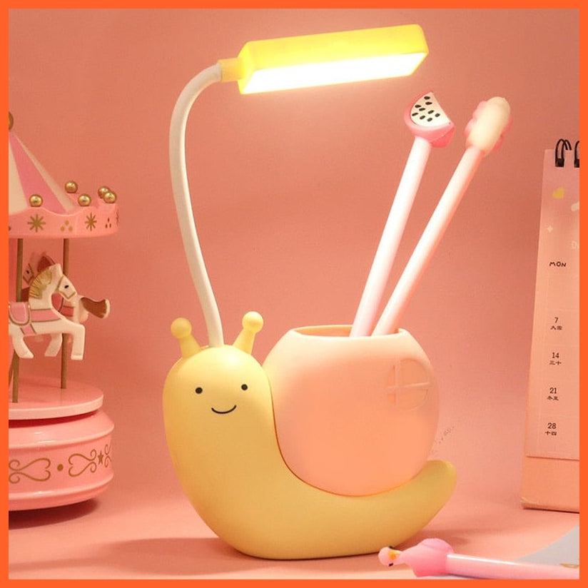 whatagift.com.au Rechargeable Bedroom Cute Desk Lamp and Pen Holder | Night Lamp For Home Decor