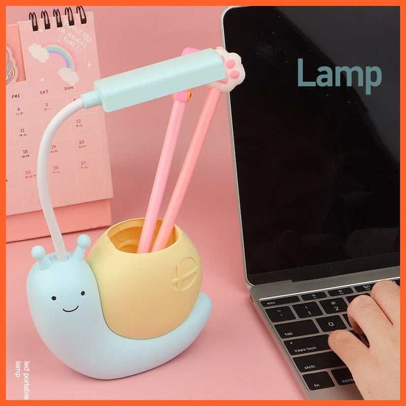 whatagift.com.au Rechargeable Bedroom Cute Desk Lamp and Pen Holder | Night Lamp For Home Decor