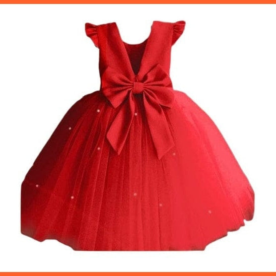 whatagift Red 1 / 2 Girls Gown Dresses For Toddler Kids