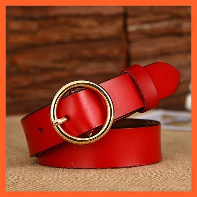 whatagift.com.au red / 100cm Leather Belt For Women |  Women Luxury Designer Brand Belt