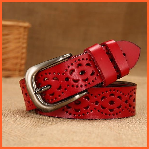 Genuine Leather Floral Carved Belts | whatagift.com.au.