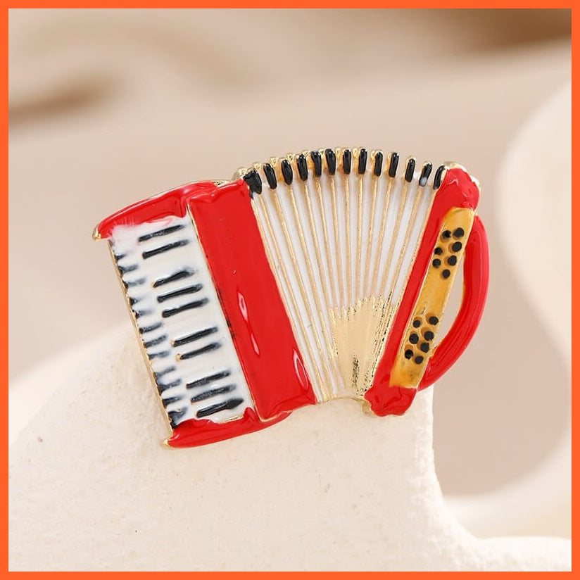 whatagift.uk Red New Retro Bicycle Pen Accordion Brooch
