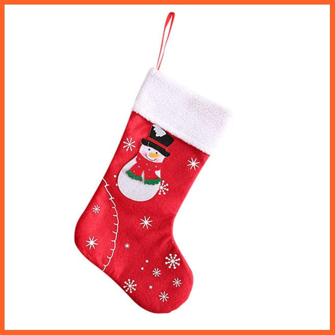 whatagift.com.au red snowman Christmas Stocking Santa Sacks Gift