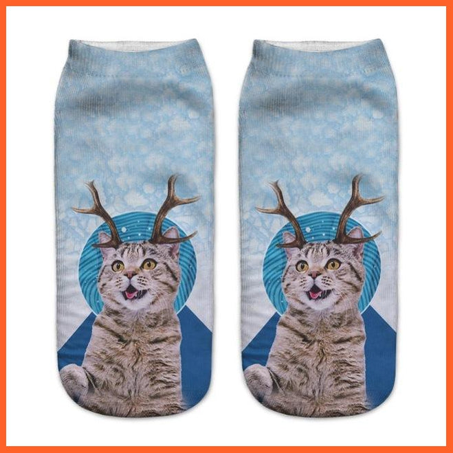 Reinder Cat Socks - 3D Prints | whatagift.com.au.
