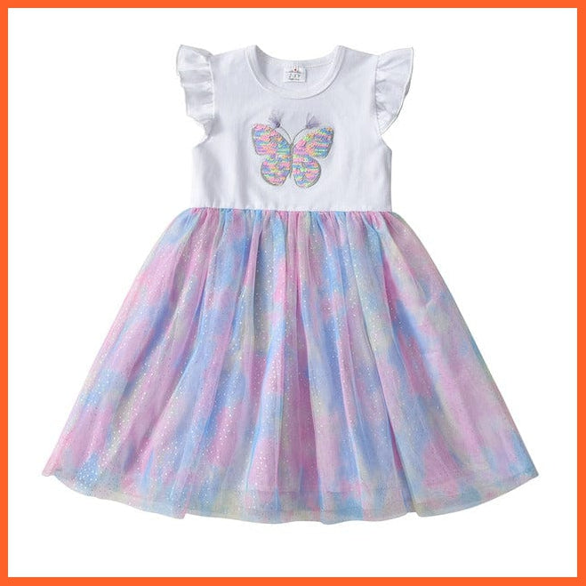 whatagift.com.au RESH4786 / 3T Girls Summer Clothes Butterfly Dress For Girls
