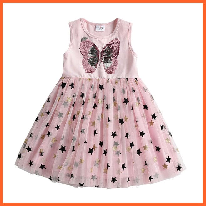 whatagift.com.au RESH4996 / 4T Girls Summer Clothes Butterfly Dress For Girls