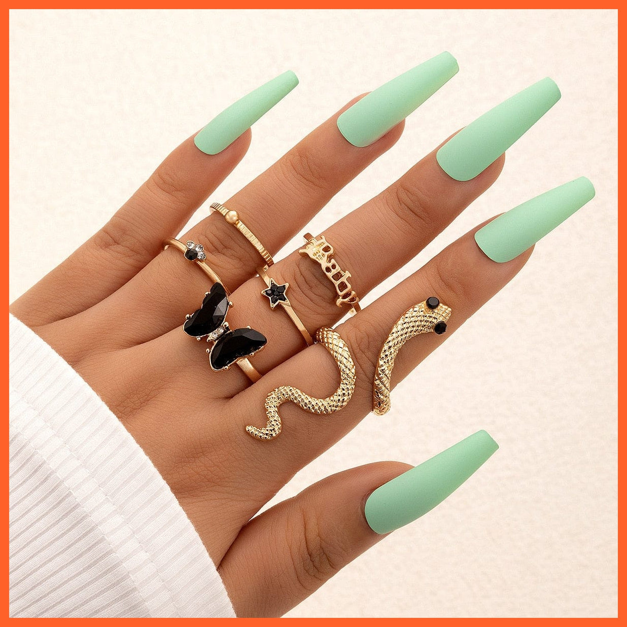 whatagift.uk Resizable / Snake Ring 14 Adjustable Gothic Finger Snake Ring For Women