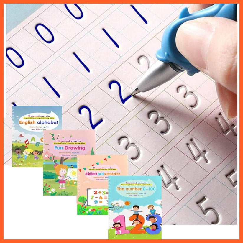 whatagift.com.au Reusable Children Copybook For Calligraphy | Color Picture Learning Book