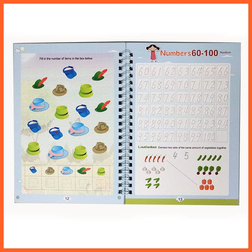 whatagift.com.au Reusable Children's Educational Exercise Book For Number Practice