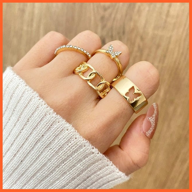 Bohemian 6Pcs/Sets Luxury Crystal Ring Set For Women | whatagift.com.au.