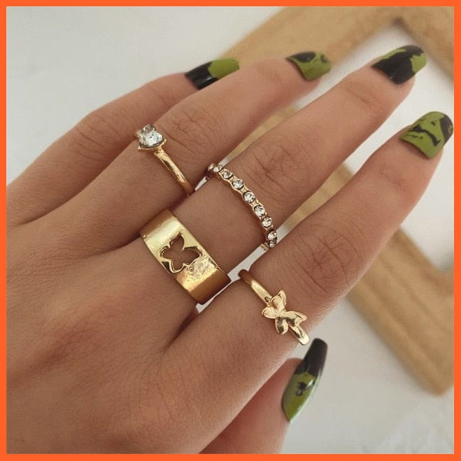 Punk Vintage Silver Color Minimalist Finger Rings | whatagift.com.au.