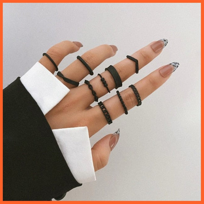 Punk Vintage Silver Color Minimalist Finger Rings | whatagift.com.au.