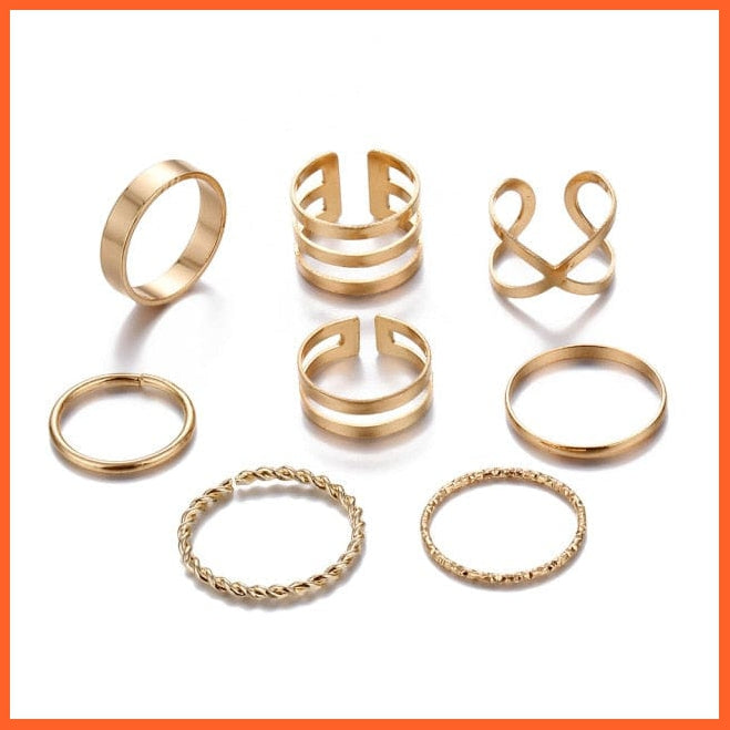 Bohemian Style Vintage Knuckle Rings Set For Women | whatagift.com.au.