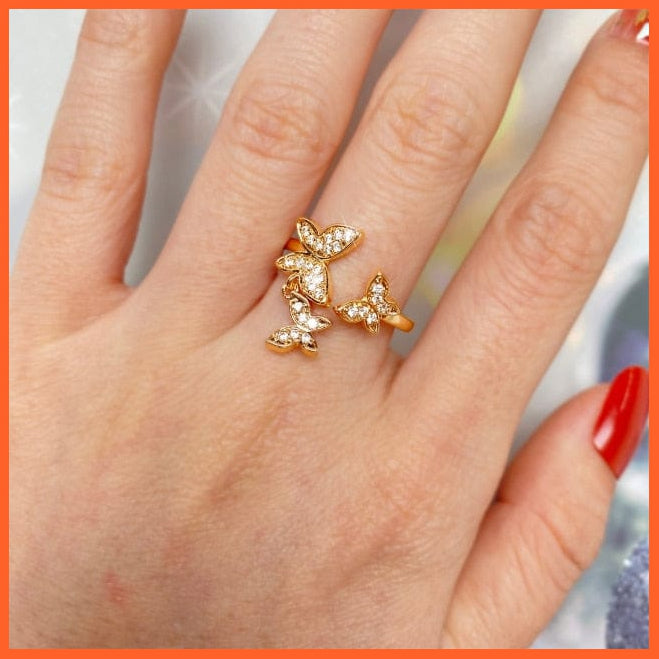 Elegant Butterfly Ring For Index Finger Opening Ring For Women | whatagift.com.au.