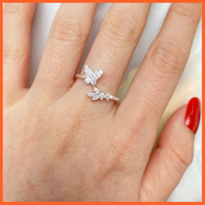 Elegant Butterfly Ring For Index Finger Opening Ring For Women | whatagift.com.au.