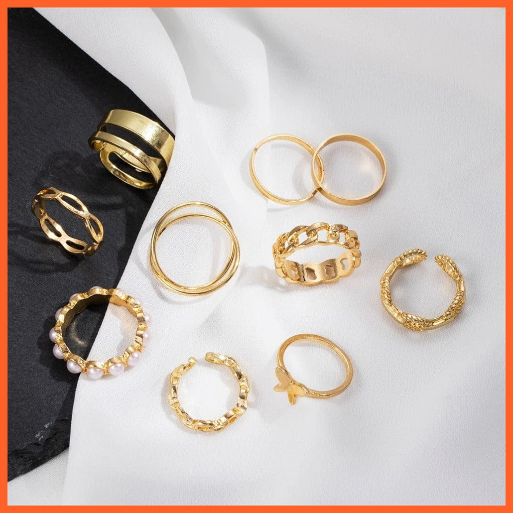 Punk Vintage Silver Color Minimalist Finger Rings | whatagift.com.au.