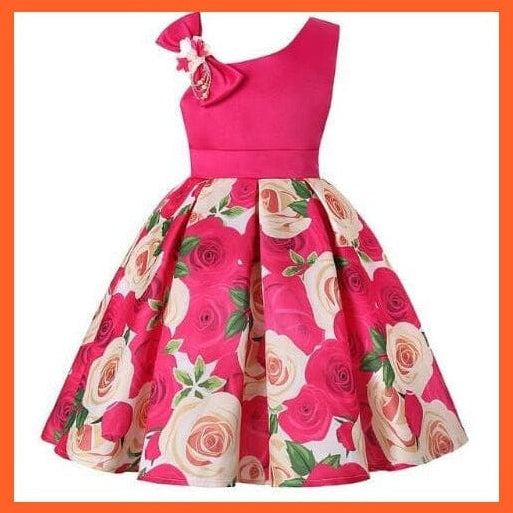 whatagift.com.au Rose / 2T Floral Print Dresses For Girls