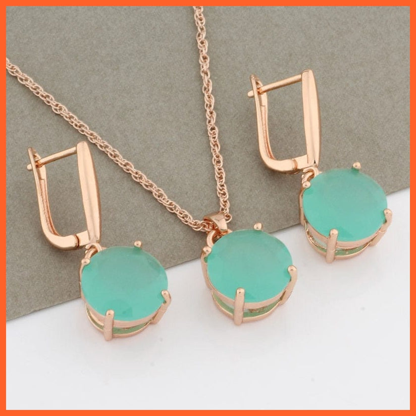 whatagift.com.au Rose Gold Color 1 Rose Gold Color Earrings And Pendant Set For Women | Best Gift For Valentines Day Mothers Day Women day