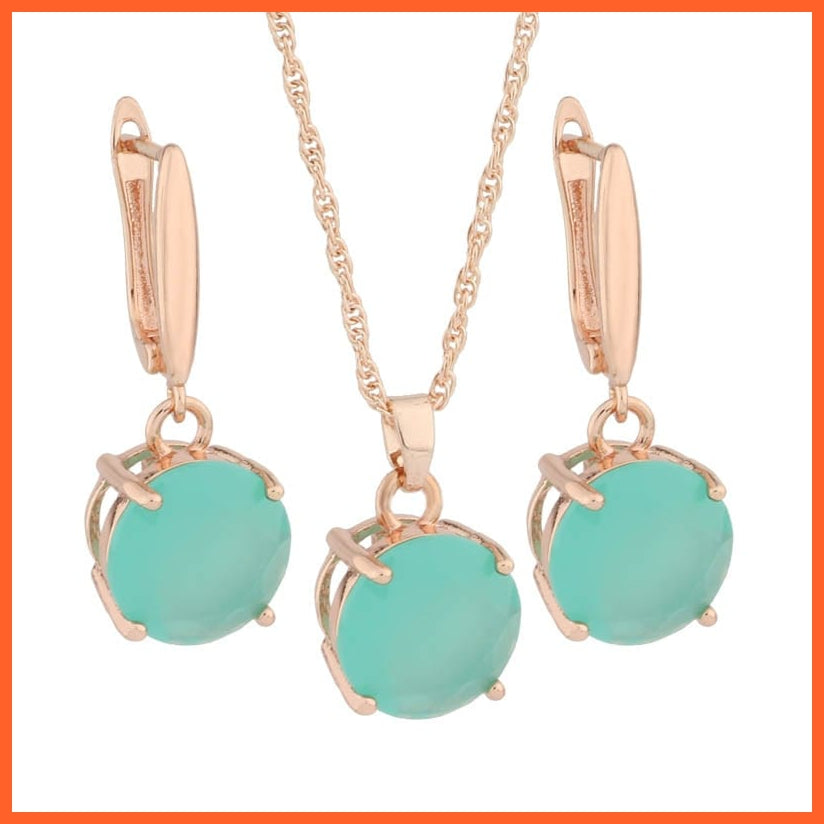 whatagift.com.au Rose Gold Color Earrings And Pendant Set For Women | Best Gift For Valentines Day Mothers Day Women day