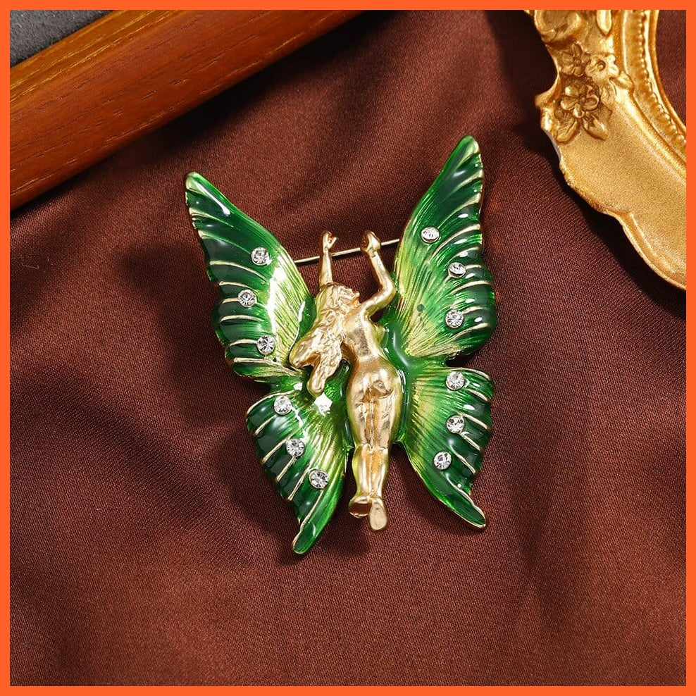 whatagift.com.au Royal Vintage Crystal Butterflies Bee Brooch Pins