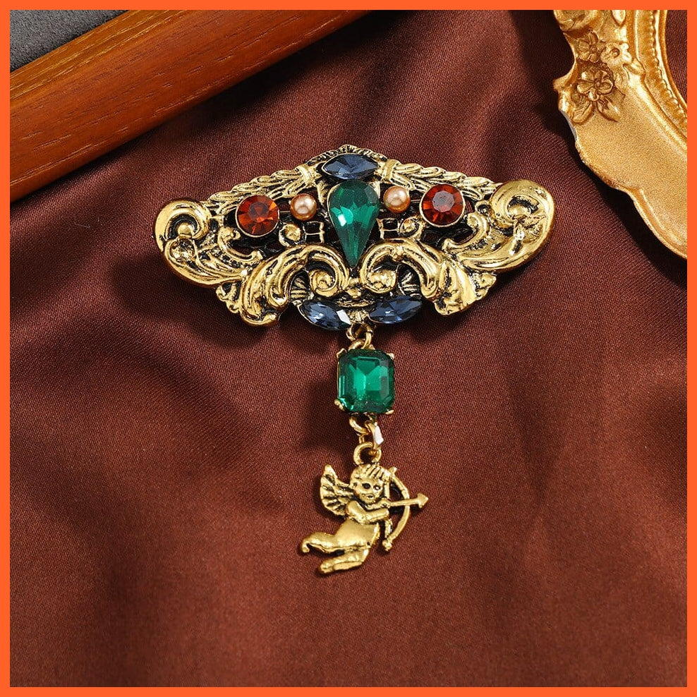 whatagift.com.au Royal Vintage Crystal Butterflies Bee Brooch Pins