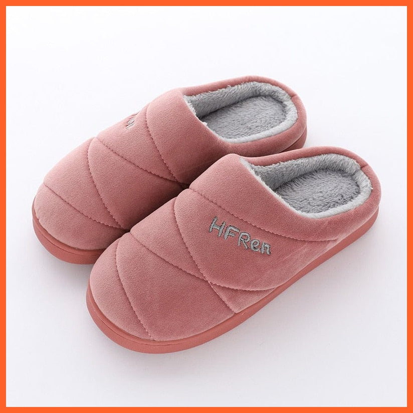 whatagift.com.au rubberred HFR / 6-6.5(CN36-37) New Autumn Winter Women Men Bottom Soft insole Slippers | Warm Non-slip Slides Comfortable Footwear