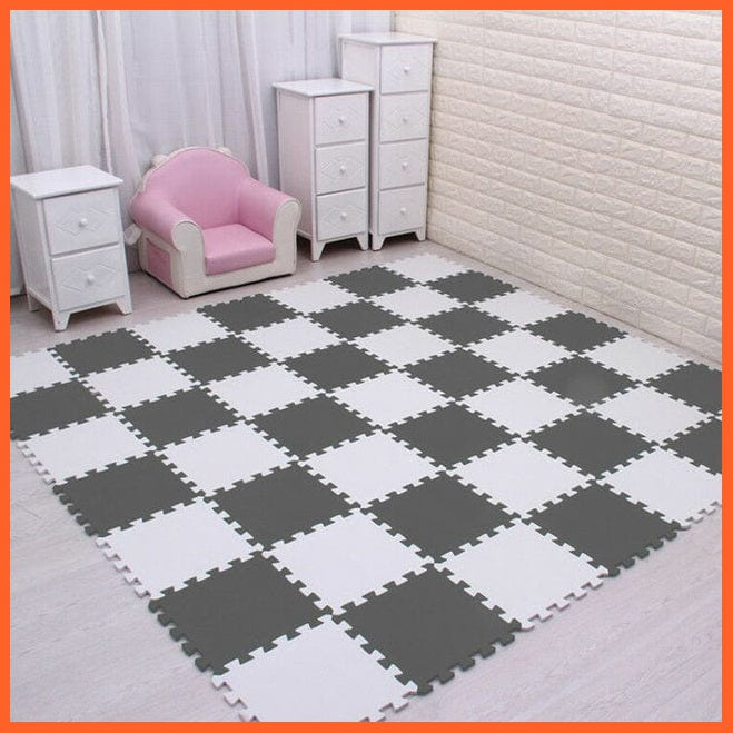 whatagift.com.au Russian Federation / White Grey / 36 pieces EVA Foam Play Puzzle Mat for kids