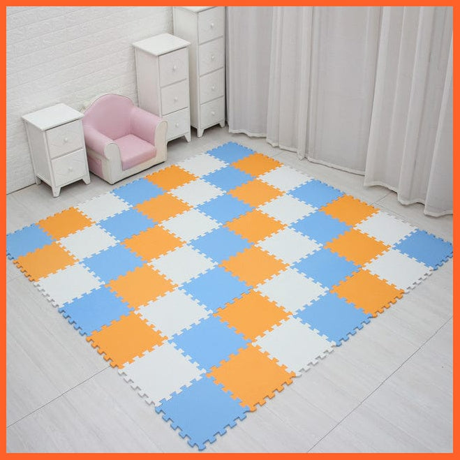 whatagift.com.au Russian Federation / White Orange Blue / 36 pieces EVA Foam Play Puzzle Mat for kids
