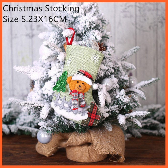 whatagift.com.au S- bear Christmas Stocking Santa Sacks Gift