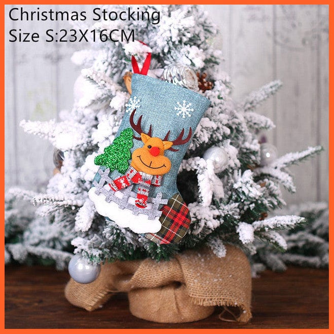 whatagift.com.au S- elk Christmas Stocking Santa Sacks Gift