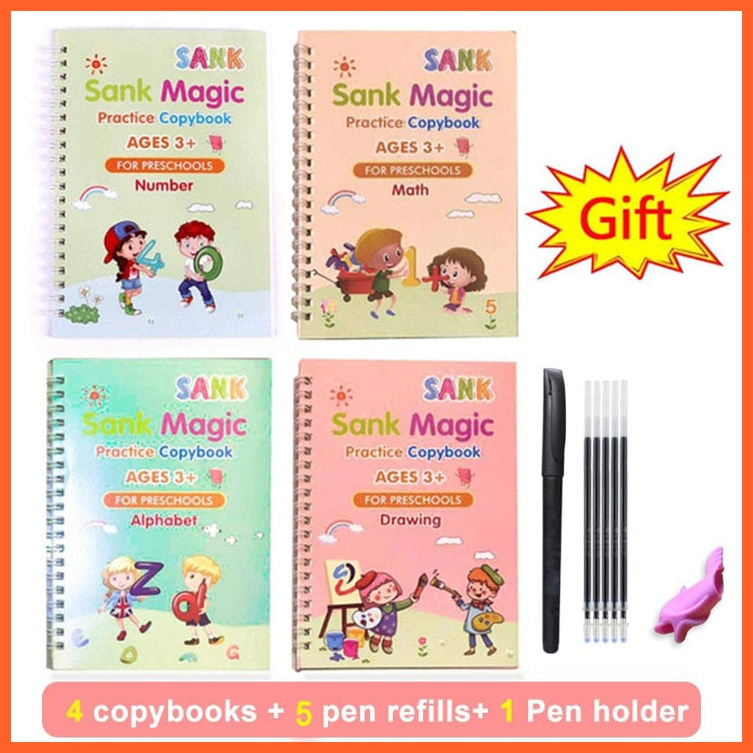 whatagift.com.au Sank Magic4 Reusable Children Practice Book For Calligraphy