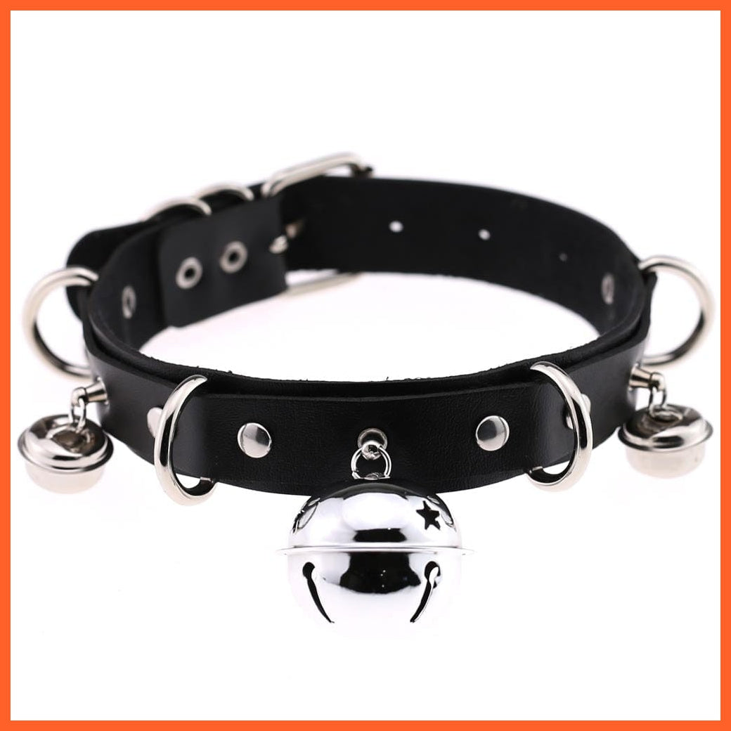 whatagift.uk SCLD PU Leather Rivet Choker Chain Necklace For Women