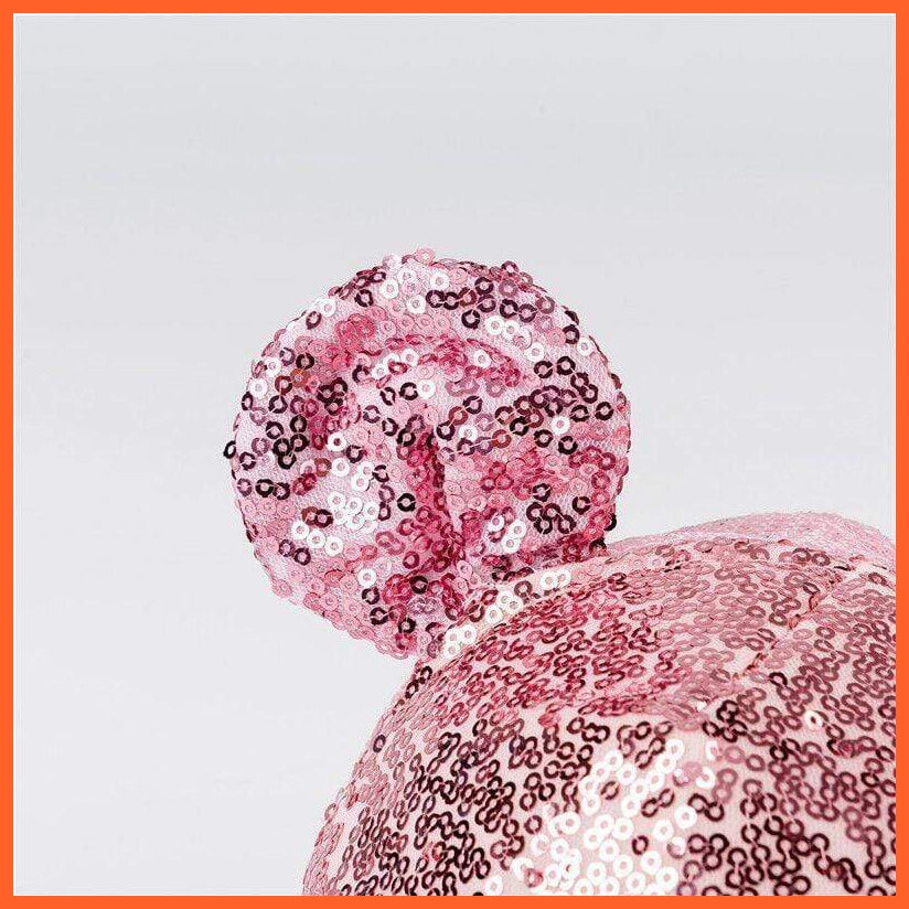 Sequins Ear Cap | Sequins Ear Hats Kids Snapback Mesh Baseball Cap | Spring Summer Hip Hop Caps | whatagift.com.au.