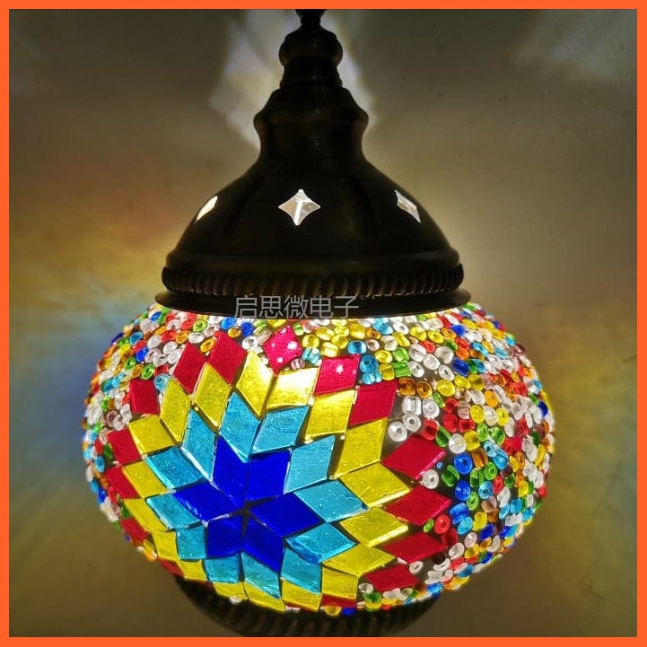 whatagift.com.au SFRB Newest Mediterranean style Art Deco Turkish Mosaic Wall Lamp | Handcrafted Mosaic Glass romantic wall light | Night Lamp for Home decor