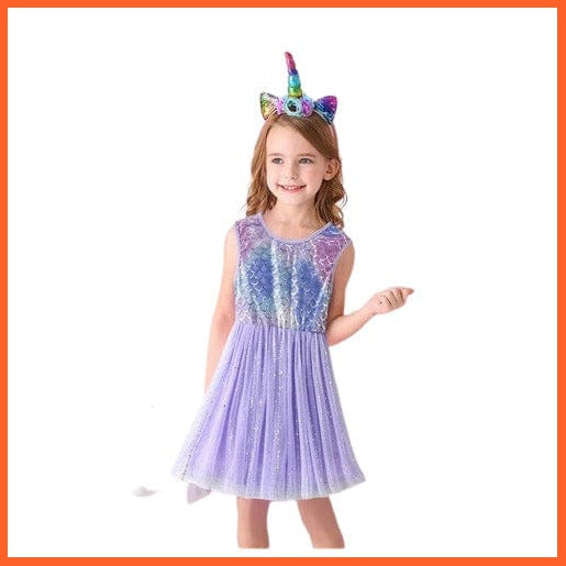 whatagift.com.au SH4404 / 8 Girls Sleeveless colorful Party Dresses