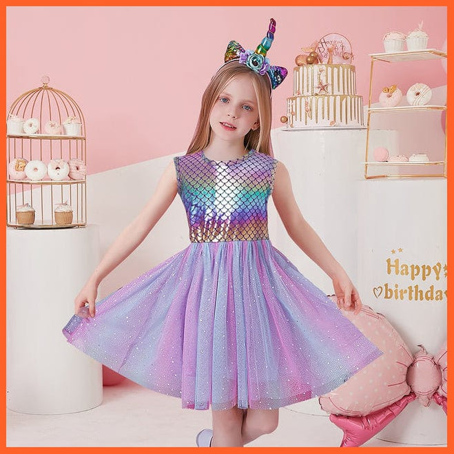 whatagift.com.au SH4406 / 7 Sleeveless Party Dresses For Girls