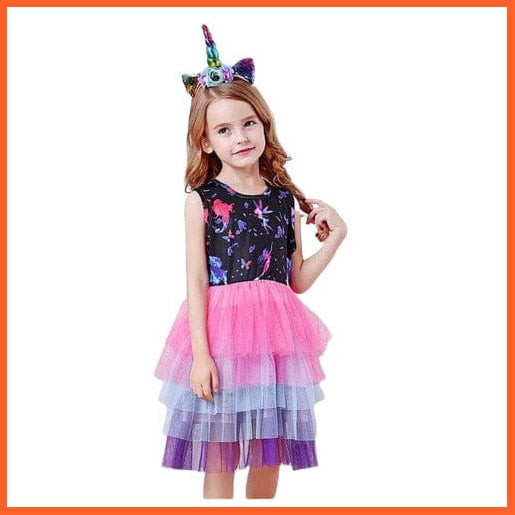 whatagift.com.au SH4593 / 6 Girls Sleeveless colorful Party Dresses