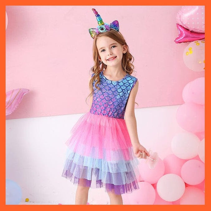 whatagift.com.au SH4594 / 3T Sleeveless Party Dresses For Girls