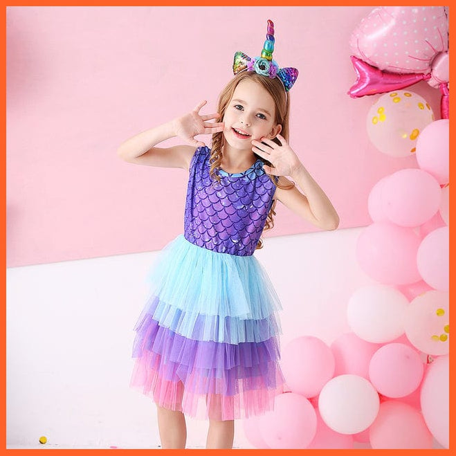 whatagift.com.au SH4595 / 3T Sleeveless Party Dresses For Girls